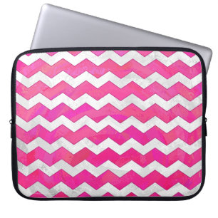 Pink Passion Chevron Pattern Laptop Sleeve