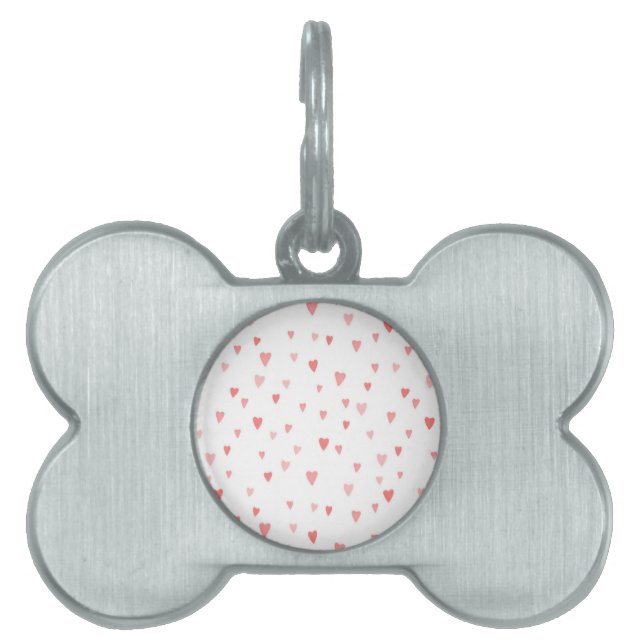 PINK PASSION HEARTS PET ID TAG (Front)