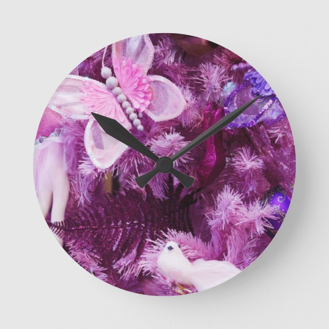 PINK PASSION HOLIDAY ROUND CLOCK (Front)