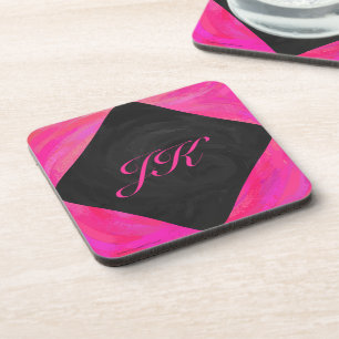 Pink Passion Monogram Coaster