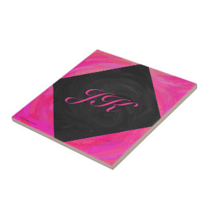 Pink Passion Monogram Tile