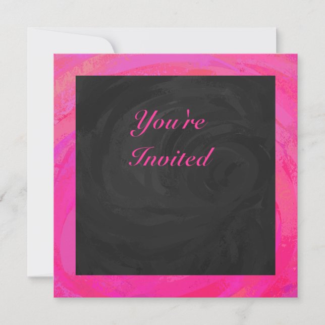 Pink Passion Personalized Invitation (Front)