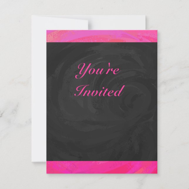 Pink Passion Personalized Invitation (Front)