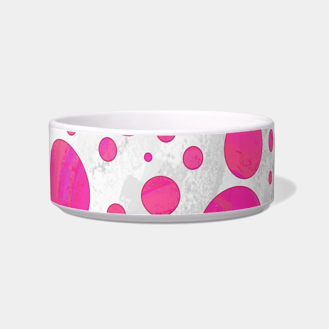 Pink Passion Polka Dot Pattern Bowl (Right)