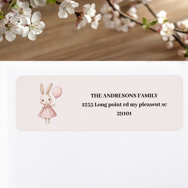  Pink Pastel Bunny Easter Kids Birthday (Creator Uploaded)