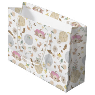 Pink Pastel Citrouille Motif sac cadeau