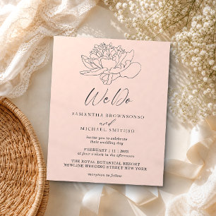 Pink Pastel Dandelion Botanical Budget We Do Flyer