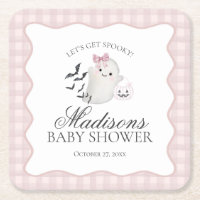 Pink Pastel Little Boo Ghost Baby Shower Bar