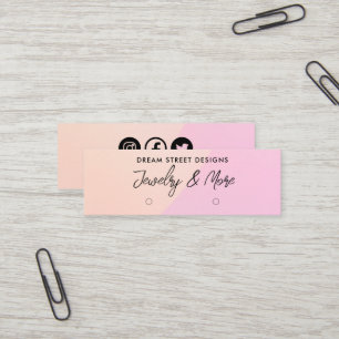 Pink Pastel Logo Médias sociaux Écouter la carte d