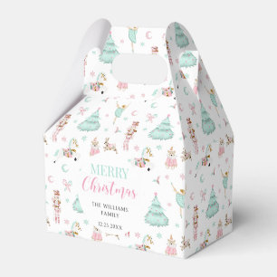 Pink pastel nutcracker Christmas candy favour boxe Favor Box