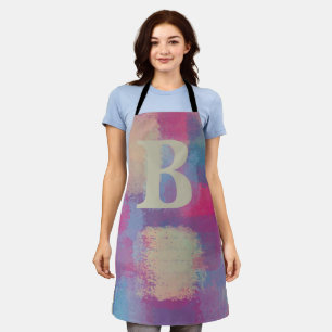 Pink Pastel Patchwork Initial Apron