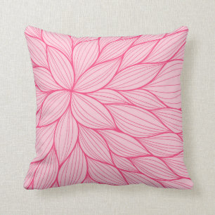 Pink Pastel Petal Watercolor Pillow