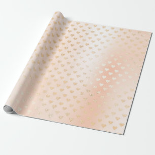 Pink Pastel Powder Hearts  Elegant Confetti Wrapping Paper