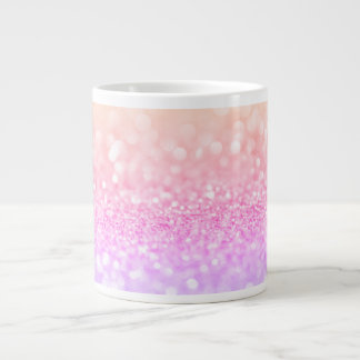 Pink pastel sparkle coffee tea mug
