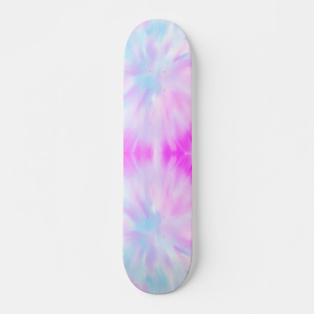 Pink Pastel Tie Dye Skateboard (Devant)