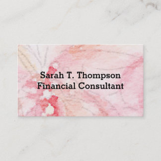 Pink Pastel Watercolor Business Card