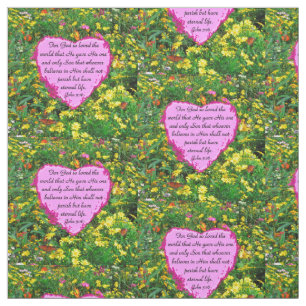 PINK PATCHWORK JOHN 3:16 TISSU FLORAL
