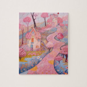 pink pathway jigsaw puzzle