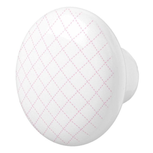 Pink pattern ceramic knobs (Right)
