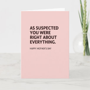 Pink Pattern Mothers Day Card