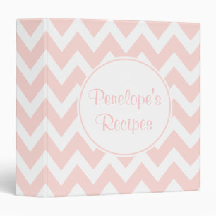 Pink Pattern Recipe Binder