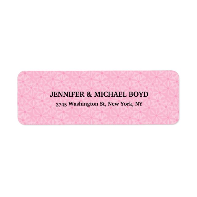 Pink Pattern Retro Stylish Classical Family (Front)