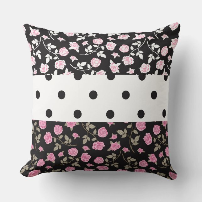 Pink Pattern 'Reversible Decorative Pillow (Front)