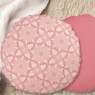 Pink Pattern Round Pillow