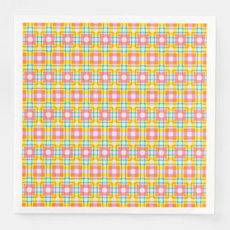 Pink Pattern Spring Colours Napkin