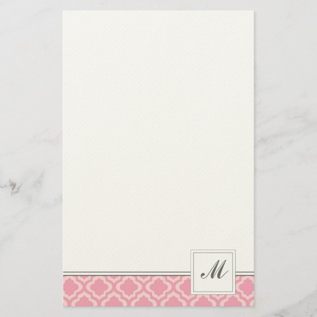 Pink Pattern Stationery (Front)