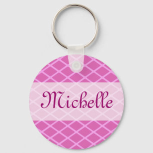 pink pattern template keychain