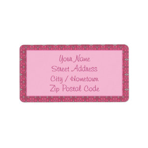 Pink Patterned Designer Label