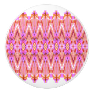Pink Patterned Drawer Pull