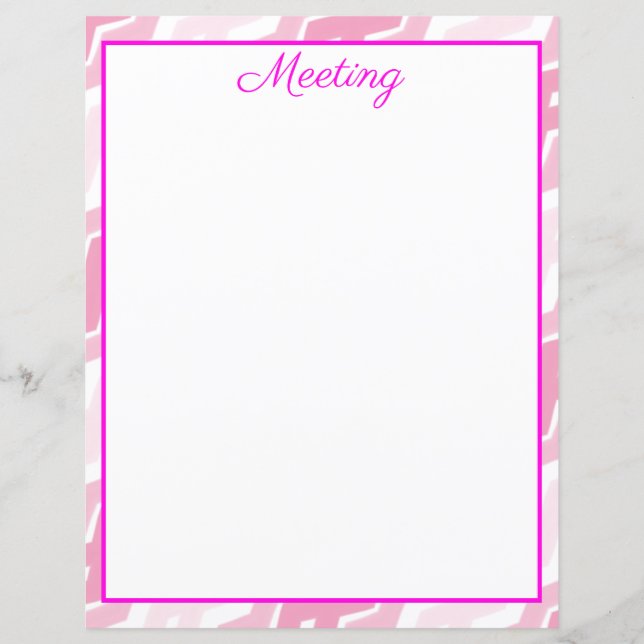 Pink Patterned Sheet Paper (Front)