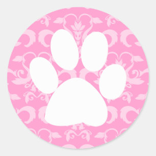 Pink Paw Elegant Sticker