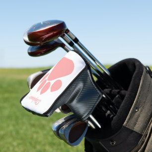 Pink Paw Print Design Golf Head Cover