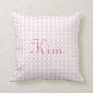Pink Paw Print Personalized Pillow