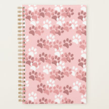Pink Paw Print Planner