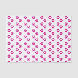 Pink Paw Print Tissue Paper