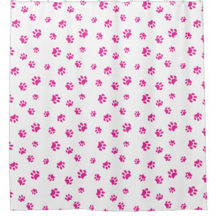 Pink Paw Prints Pattern