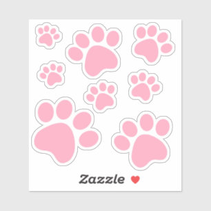 Pink Pawprint Sticker