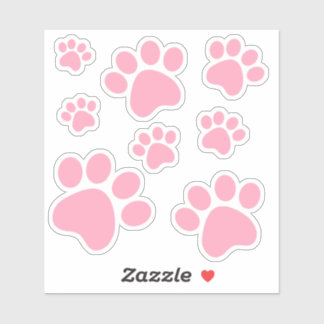 Pink Pawprint Sticker