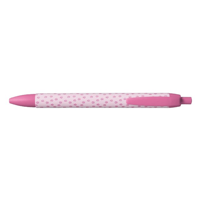 pink pawprints black ink pen (Back)