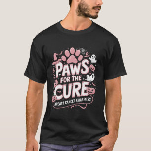 Pink Paws for the Cure Breast Cancer Cure Dog Yeas T-Shirt