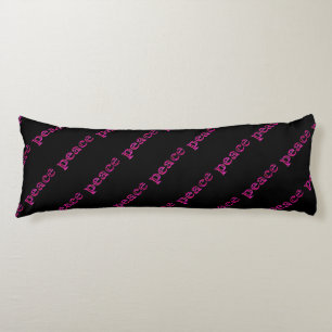 pink peace black body pillow