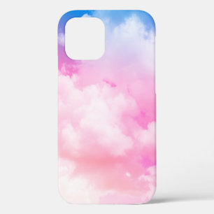 pink, peace, blue, yellow clouds and sky. Abstract iPhone 12 Case
