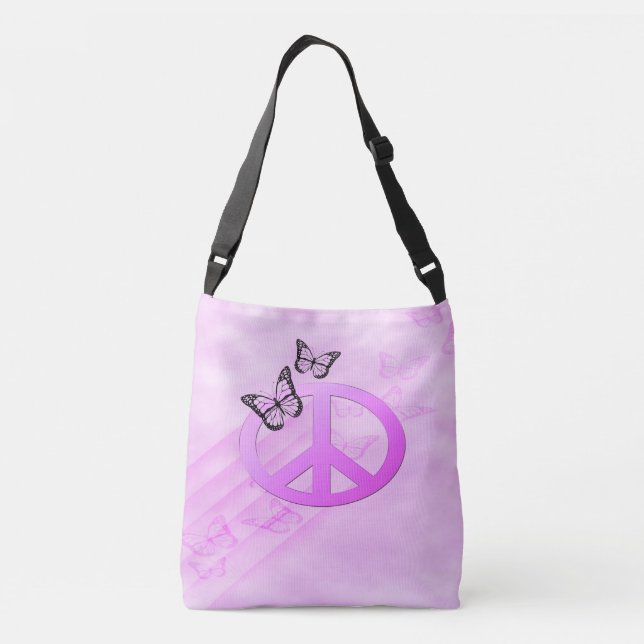 Pink Peace Crossbody Bag (Back)