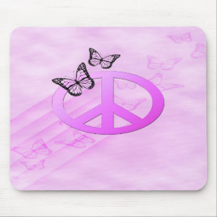 Pink Peace Mouse Pad