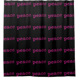 pink peace on black