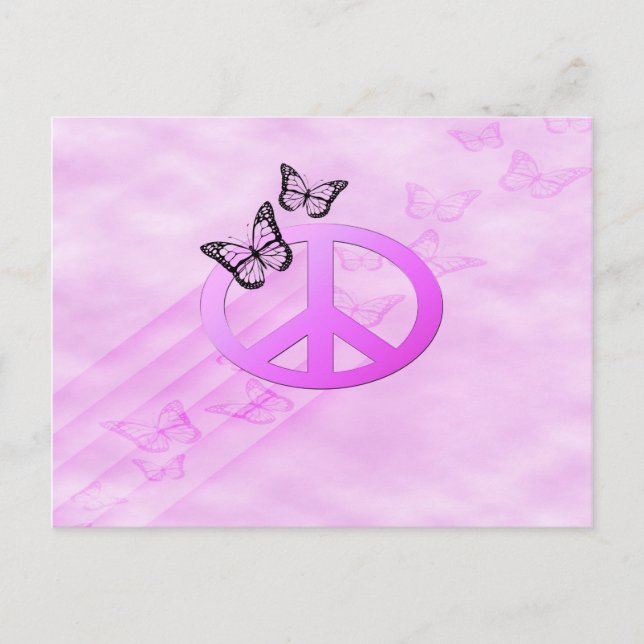 Pink Peace Postcard (Front)